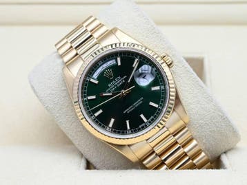 Rolex Day-Date Ref. 118238 Year 2000 (Box & Papers), Bijoux, Sacs & Beauté, Montres | Hommes, Ophalen of Verzenden, Polshorloge