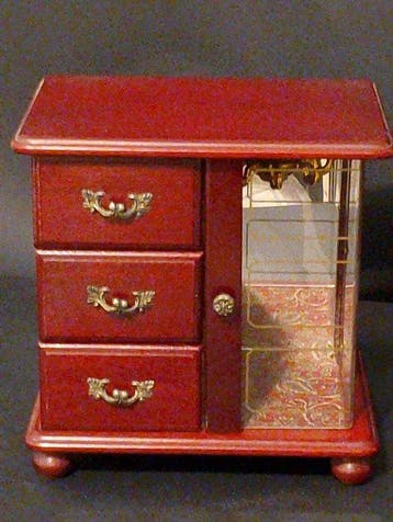 Sieradendoos - Vintage muziekjuwelenkistje - Armoire -, Antiquités & Art