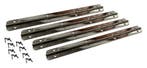Set van 4 pianoscharnieren (zilver, 175x17x1,2 mm, inclusie, Verzenden, Nieuw