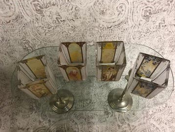 Goebel - Alphonse Mucha - Lamphouder (4) - windlichten -, Antiek en Kunst