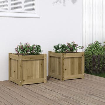 vidaXL Plantenbakken 2 st cm geïmpregneerd hout, Verzenden, Nieuw