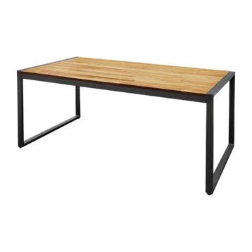 Tafel | Hout/Staal | Acaciahout Blad | Zwart Frame | Indoor, Verzenden
