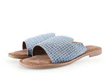 Lazamani Slippers in maat 39 Blauw, Slippers, Lazamani, Zo goed als nieuw, Verzenden