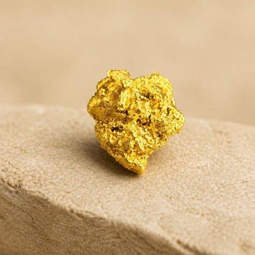 Goud Goud nugget - Hoogte: 6.52 mm - Breedte: 5.44 mm- 0.95