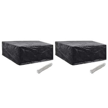 vidaXL Tuinmeubelhoezen 2 st 10 ogen 260x260x90 cm, Verzenden, Nieuw