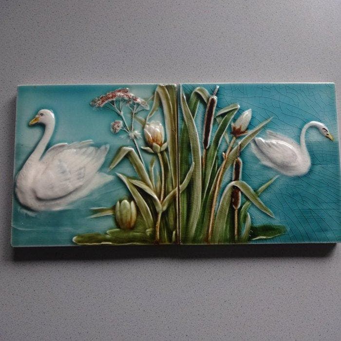 Art Nouveau Tegel (4) - Villeroy & Boch Mosaikfabrik, Antiquités & Art, Antiquités | Verre & Cristal