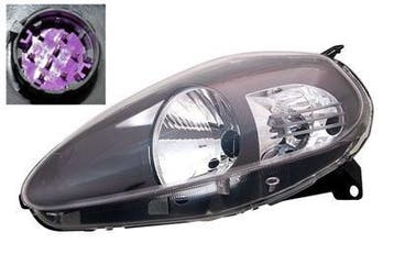 Fiat Grande Punto 2008-2012 Koplamp Zwart Links (Koplampen), Verzenden