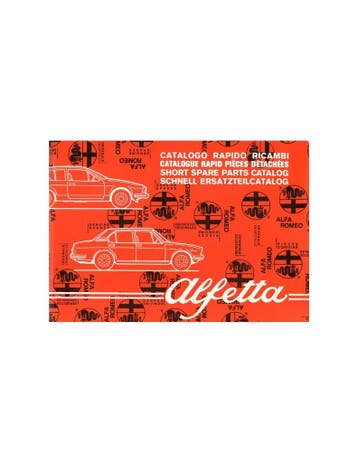 1979 ALFA ROMEO ALFETTA SNEL ONDERDELENHANDBOEK, Ophalen of Verzenden
