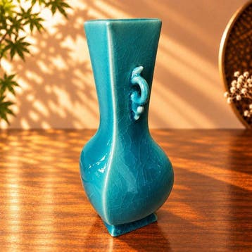 Vaas - Keramiek - Japan - Heian Rakuzan Vase (Zonder