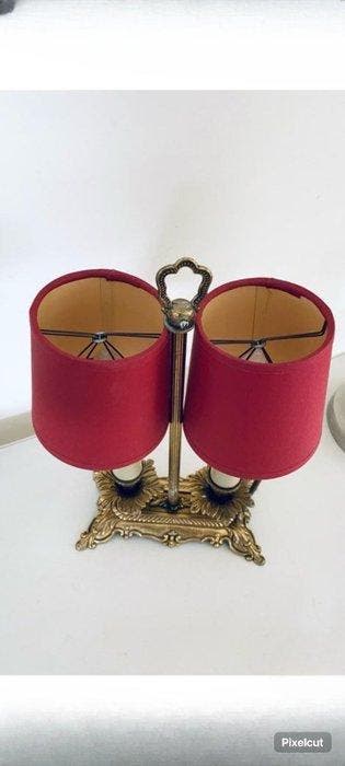 Tafellamp - Brons, Messing - Empire-stijl met twee lichten