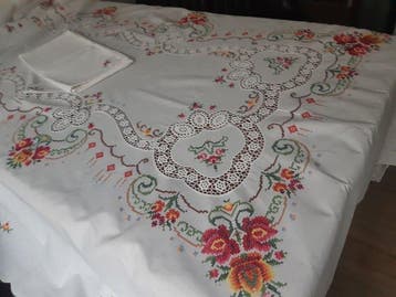 fin Métis Art Nouveau - Housse de table (13) - 250 cm - 170, Antiquités & Art