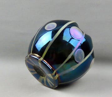 Lötz Witwe - Koloman Moser - Vaas - Glas - Streifen und