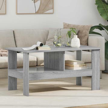 vidaXL Salontafel Grijs Sonoma 90 x 50 x 45 cm Bewerkt hout, Verzenden