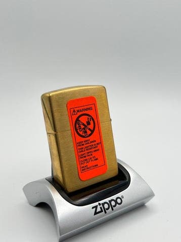 Zippo - Rare Jack Daniels Old No. 7 Label - Brushed Brass, Nieuw