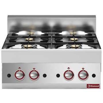 Fornuis | ALPHA 650 | Gas | 4 Branders (2x 3.6kW + 2x 5kW), Verzenden
