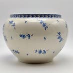Petrus Regout - Bloempot - Delfts blauw - Aardewerk, Emaille