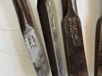 Premium pakket van 10 vintage Japanse beitels (Nomi) -
