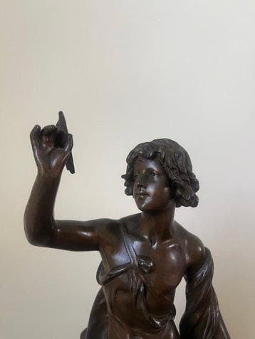 Emile Bruchon (1806-1895) - sculptuur, Poésie - 48 cm -, Antiek en Kunst