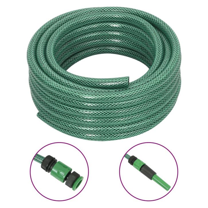 vidaXL Tuinslang met koppelingsset 0,5 20 m PVC groen, Tuin en Terras, Tuinslangen, Nieuw, Verzenden