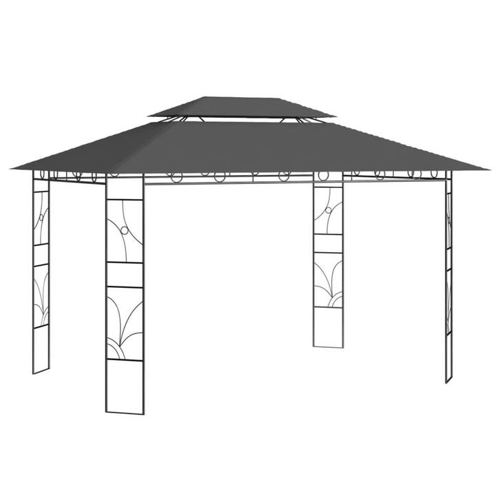 vidaXL Prieel 160 g/m² 4x3x2,7 m antracietkleurig, Jardin & Terrasse, Tonnelles, Envoi