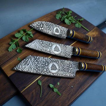 Hand-Forged with Old Steel, Japanese Style Knives from Elite