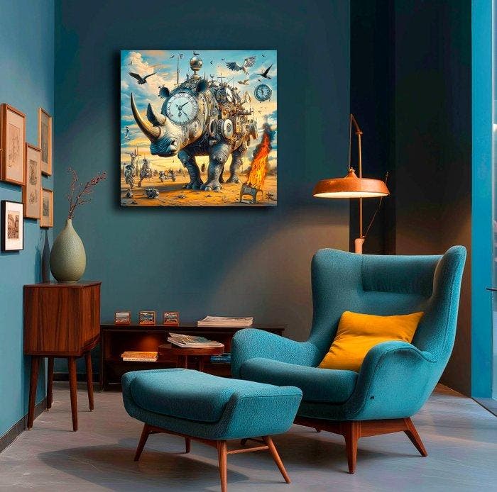 PLM-Art - Rhino of Dali Style, Antiek en Kunst, Kunst | Designobjecten