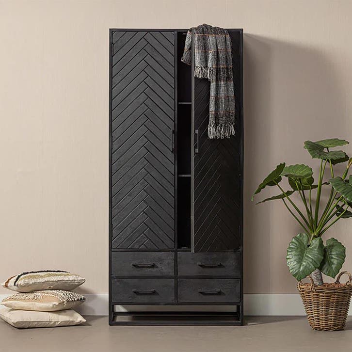 Mangohouten Kast Fianna 90 cm, Huis en Inrichting, Kasten | Overige, Nieuw, Verzenden