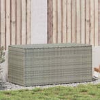 vidaXL Tuinbox 100x50x50 cm poly rattan grijs, Verzenden