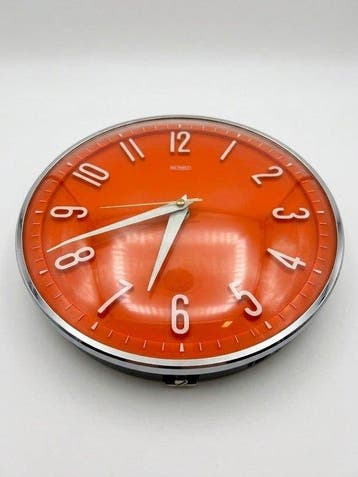 Wandklok - Mid-century modern Staal - 1950-1960 - Metamec