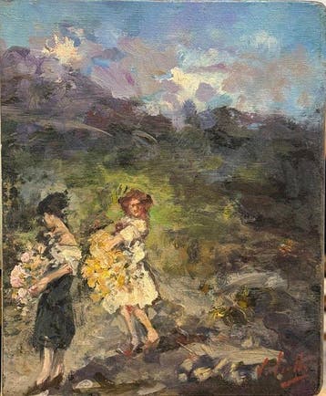 Vincenzo Irolli (1860-1949), Attr. - La Raccolta, Antiek en Kunst