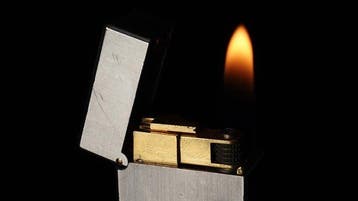 Dunill - Two-Tone Hairline Finish Pattern Rollagas Lighter -