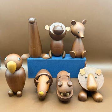 Senshukai - Figuur - Wooden Animals. Royal Pet, Rhino, Sea
