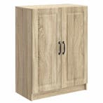 vidaXL Dressoir Sonoma Eiken 66 x 34,5 x 87 cm Bewerkt hout, Huis en Inrichting, Kasten | Dressoirs, Verzenden, Nieuw