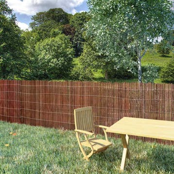 vidaXL Tuinscherm 300x100 cm wilgenhout, Tuin en Terras, Verzenden, Nieuw