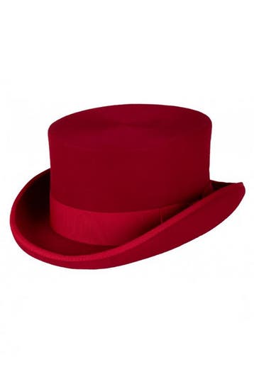 KIMU® Luxe Hoge Hoed Rood Laag Model 59 100% Wol Heren Dames, Ophalen of Verzenden, Nieuw