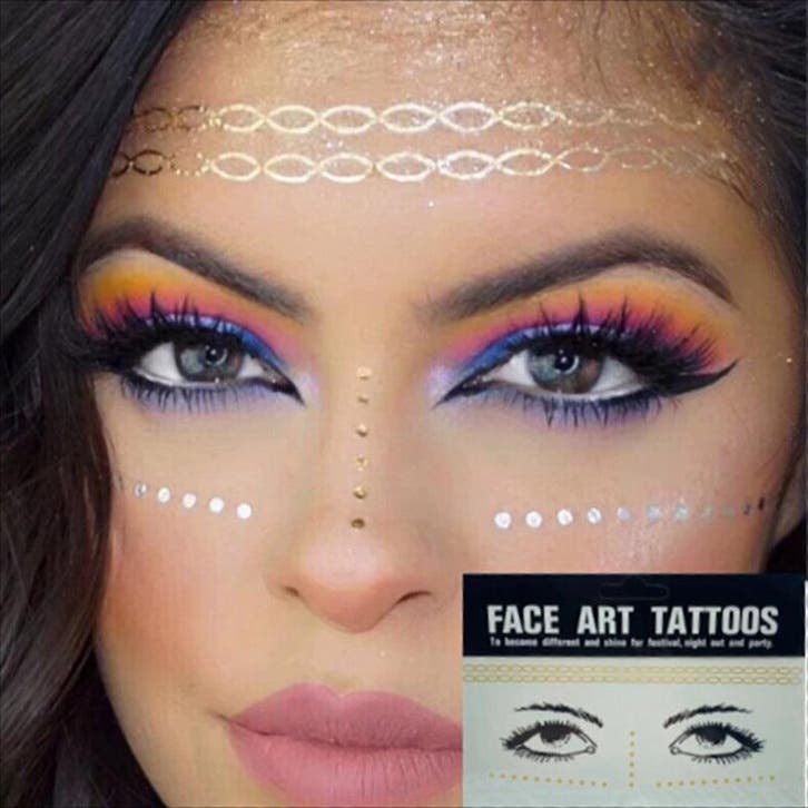 Face Art Tattoos Sproet 2: Band op voorhoofd + stipjes, Collections, Articles de fumeurs, Briquets & Boîtes d'allumettes, Envoi