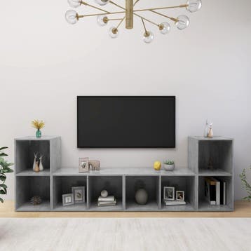 vidaXL Tv-meubelen 4 st 72x35x36,5 cm bewerkt hout, Huis en Inrichting, Kasten |Televisiemeubels, Verzenden, Nieuw