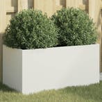 vidaXL Plantenbak 62x30x29 cm staal wit, Verzenden