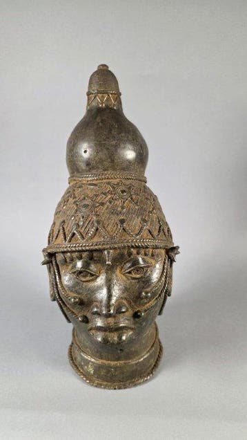 Bronzen hoofd - Ife - Benin-Nigeria, Antiek en Kunst