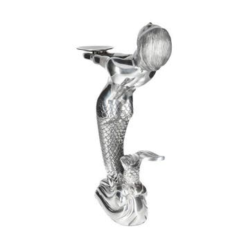Sculpture, Zeemeermin - kaarsenhouder - 52 cm - Aluminium