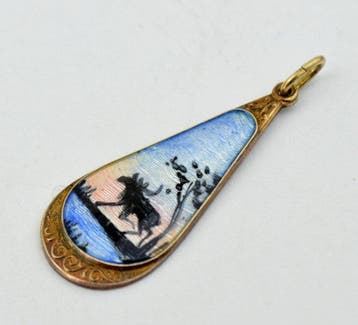 Sans prix de réserve - Pendentif Argent 925 Norvège Émail
