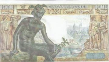 1 000 Francs France Fay 40/03 1000 Francs Deesse Demeter..., Verzenden, België