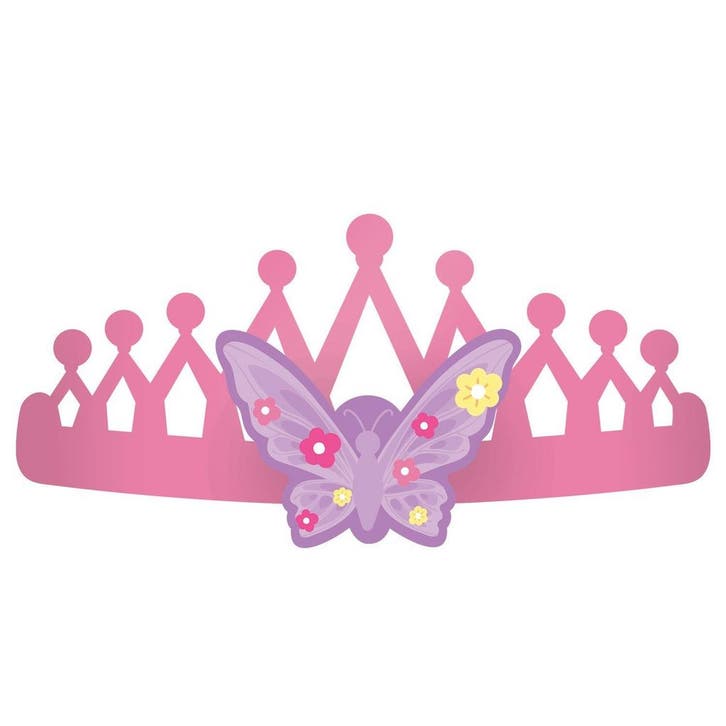 Papieren Kroontjes Prinses 8st, Hobby en Vrije tijd, Feestartikelen, Nieuw, Verzenden