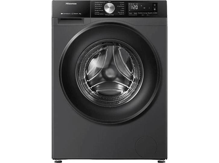 Hisense - Wasmachine Voorlader - 9 kg - Zwart, Elektronische apparatuur, Wasmachines, 95 cm of meer, Nieuw, Voorlader, Energieklasse A of zuiniger