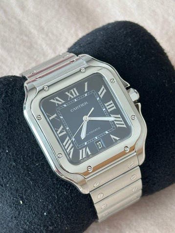 Cartier - Santos de Cartier - 4072/WSSA0030 - Homme - 2023, Handtassen en Accessoires, Horloges | Heren, Nieuw