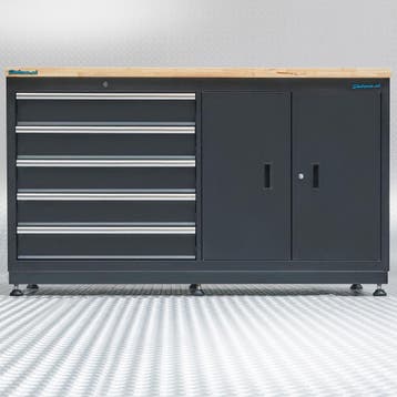 Datona Werkbank met laden 160 cm - Datona - Zwart, Ophalen of Verzenden