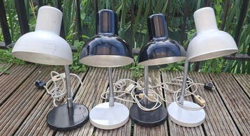 Lampe de bureau (4) - Métal, Aluminium - Rétro, Gooseneck