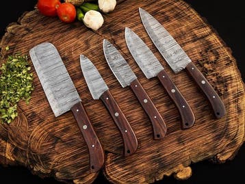 Keukenmes - Kitchen knife set - U 164 - Staal, Hout,