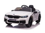 BMW M5, Leder zitje, Rubberen banden, Kinder Accu Auto!, Ophalen of Verzenden, Nieuw