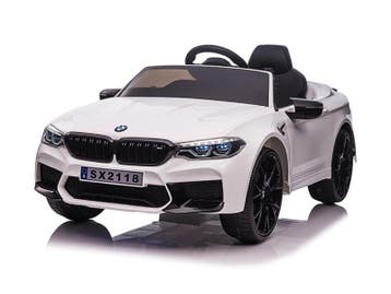 BMW M5, Leder zitje, Rubberen banden, Kinder Accu Auto!, Ophalen of Verzenden, Nieuw